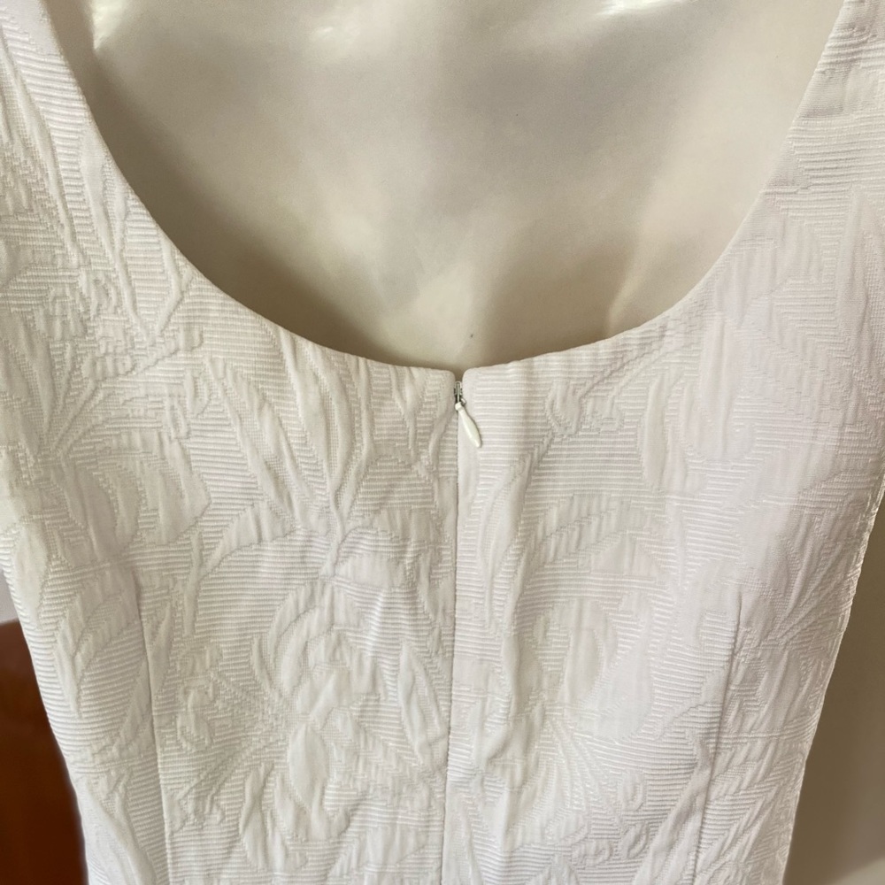 Talbots WHITE BOW DETAIL SHIFT DRESS - Picture 6 of 13